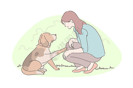 狗训练动物收养慈善活动概念图片