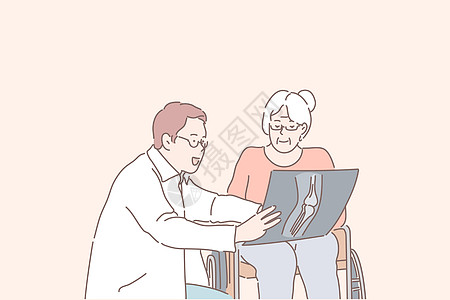 健康外科放射学老年病概念图片