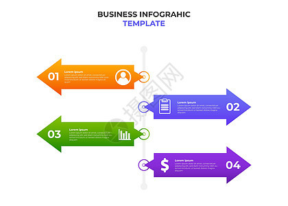简单的现代渐变时间线业务信息图表模板技术坡度网络商业网站关键词界面审计营销小册子图片