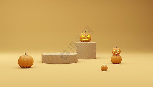 Halloween3d 的讲台和最小抽象背景渲染产品的几何 shapeStage图片