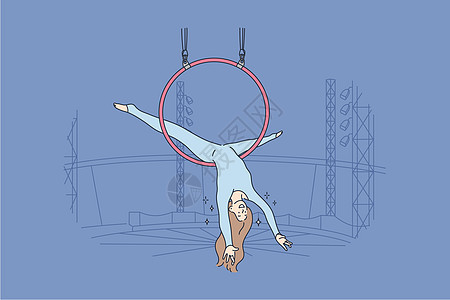 性能运动艺术杂技空气概念诡计行动飞行剧院女性灵活性展示娱乐艺术家女士图片