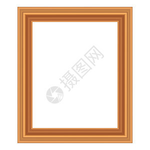 方形金色复古木制框架适合您的设计 复古封面 放置文本 用于绘画或照片的复古古董金色漂亮矩形框 它制作图案矢量模板画廊木板艺术博物图片