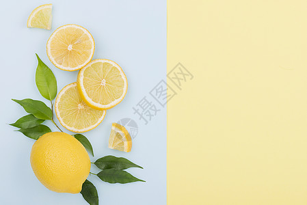 查看带有复制空间的有机柠檬顶部 高品质美丽的照片概念图片