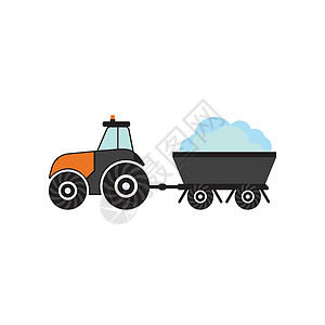拖拉机矢量图标设计它制作图案织物蓝色街道孩子农场收成挖掘机汽车推土机婴儿图片
