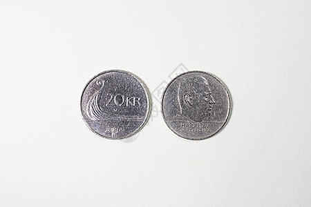 挪威克朗硬币金融货币图片