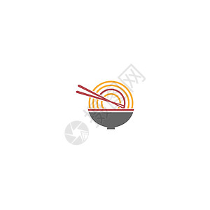 面条图标标志设计模板 vecto厨房筷子食物美食拉面午餐品牌餐厅插图盘子图片