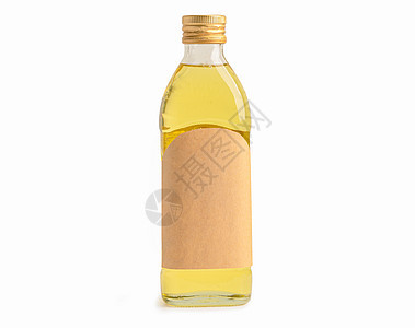用于烹饪的橄榄油蔬菜瓶子 在白色背景与剪切路径隔离图片