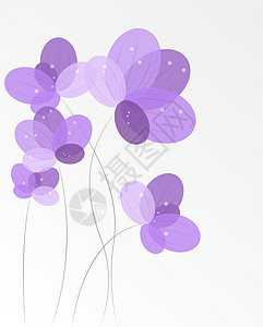 用鲜花的抽象背景 它制作图案矢量婚礼玫瑰花瓣生日装饰品艺术紫色卡片花束插图图片