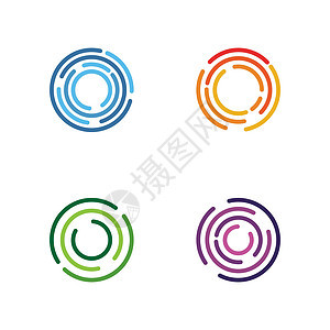 圆形技术矢量图标设计框架蓝色线条商业高科技创新用户几何学圆圈界面图片