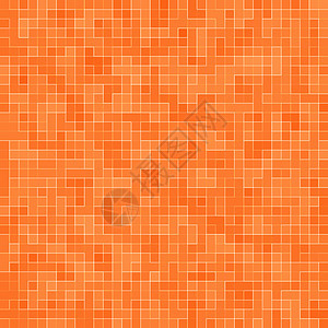 抽象彩色几何图案橙色黄色和红色粗陶马赛克纹理背景现代风格墙背景建筑学长方形网格插图墙纸工作室陶瓷橙子地面厨房图片