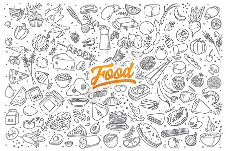 食物涂鸦集与 letterin图片