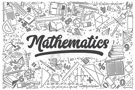 手绘数学矢量涂鸦集图片