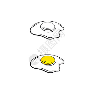 美味的鸡蛋矢量图标设计它制作图案家禽厨房插图油炸美食早餐蛋壳裂缝生活烹饪图片