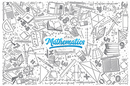 手绘数学涂鸦集与 letterin图片