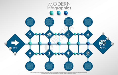 具有现实元素的业务信息图表流程标签商业圆圈报告技术酒吧战略团队插图营销图片