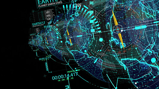 3d 插图HUD 放大 通过未来技术界面飞行隧道信息全息图表展示横幅显示器基准运动屏幕图片