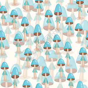 无缝模式与白色背景上的蘑菇 可爱的仙女蘑菇 设计的现代矢量插图 食品概念剪贴卡片涂鸦绘画艺术品艺术剪贴簿生态卡通片蔬菜图片
