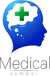 带有的矢量医学标志 医生网站访问 cardicon 的符号 蓝绿色 医学现代概念设计 健康与护理图片
