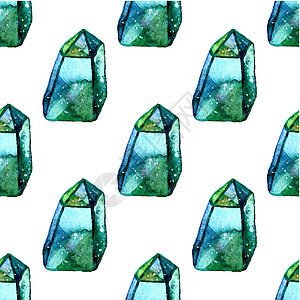 水彩绿色立方体艺术品氧化锆高清图片