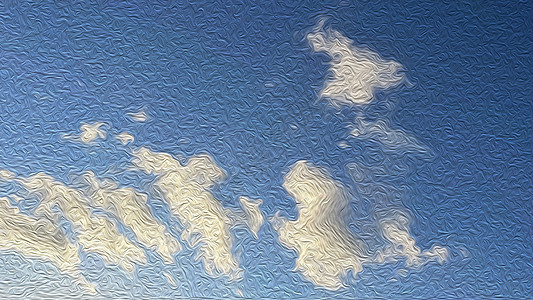 大自然中的天空与油画效果风景艺术家调色板艺术刷子插图帆布蓝色绘画墙纸图片
