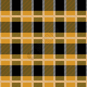 棕色和黑色苏格兰纺织无缝图案 织物质地格子呢格子 的抽象几何背景 单色图形重复设计 现代方形饰品图片