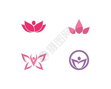 莲花标志模板精品标识冥想瑜伽药品百合商业玫瑰温泉按摩图片