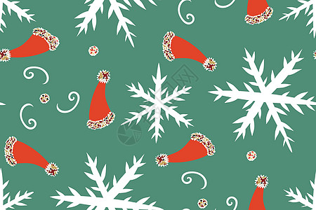 五颜六色的圣诞节和新年无缝模式 剪贴簿纺织壁纸其他表面的矢量设计喜庆纹理叶子装饰品风格季节报纸新年织物雪花图片