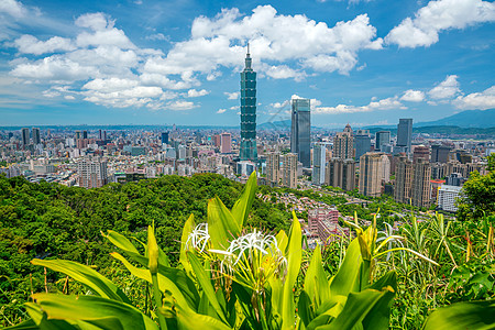 台台北台北台湾市中心的天线银行市中心摩天大楼景观场景天际旅游商业街道建筑学图片