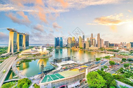 新加坡市中心天线海湾区市中心日落酒店旅行全景摩天大楼地标天空港口旅游图片