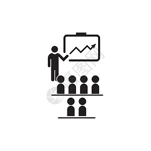 培训矢量图标设计它制作图案会议老师推介会团体商业人士指针学生插图班级图片