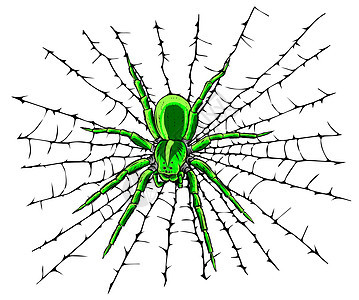 矢量图挂在 web 威胁上的蜘蛛蜘蛛网阴影卡通片墙纸动物艺术插图危险蛛网网络图片