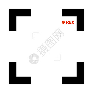 取景器框架数字显示相机矢量框架与 rec 记录模式中的相框单反生产电影院摄影电话录音机手机光圈展示反光镜图片