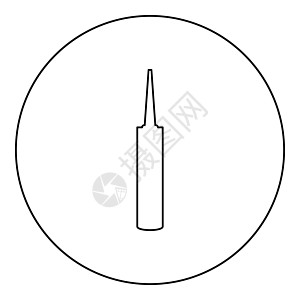 密封胶硅胶聚氨酯泡沫图标圆圈黑色矢量图解实心轮廓样式图像建筑嵌缝圆形胶水填缝服务插图硅酮海豹防水图片