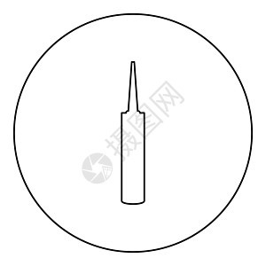 密封胶硅胶聚氨酯泡沫图标圆圈黑色矢量图解实心轮廓样式图像建筑嵌缝圆形胶水填缝服务插图硅酮海豹防水图片