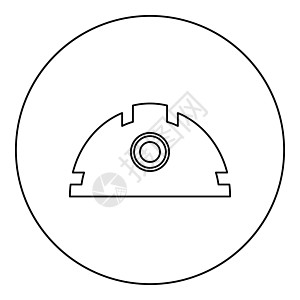 用于建筑安全安全帽图标的头盔圆形黑色矢量图解实心轮廓样式图像工业圆圈承包商塑料员工建筑师工程师帽子职业领班图片