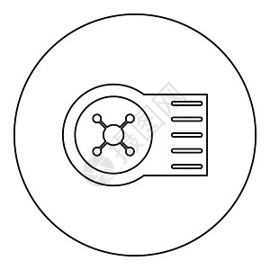 泵洗衣机图标圆圈黑色矢量插图实心轮廓样式 imag卫生间引擎车轮圆形电气发动机浴室清洁度机械机器图片