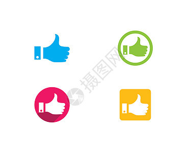 拇指手 ico标识网络社区商业插图社会投票按钮手指互联网背景图片