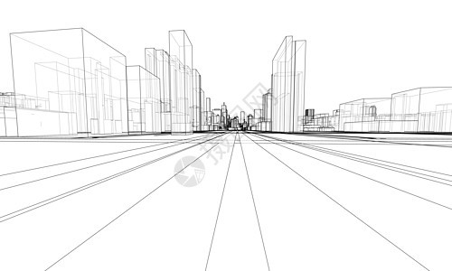 矢量 3d 城市景观 建筑物和道路建筑师技术街道绘画互联网项目蓝图建筑建筑学创造力图片