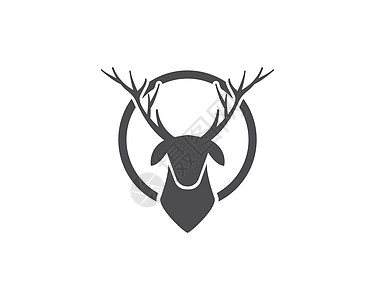 鹿标志 vecto插图荒野动物羚羊喇叭卡通片商业动物园鹿角哺乳动物图片
