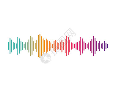 声波音乐标志 vecto频率玩家均衡器光谱插图展示艺术脉冲节拍收音机图片