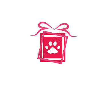 爪子标志 vecto标签小猫标识诊所小狗店铺动物盒子打印兽医图片