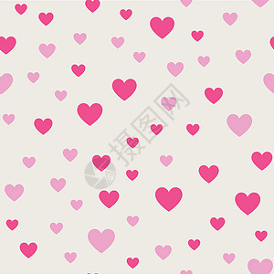 无缝图案背景 抽象和现代的概念 几何创意设计时尚主题 插图矢量 粉红色和红色 情人节和婚礼活动的心形庆典艺术装饰品包装礼物恋人墙图片