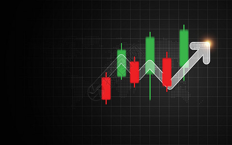 Forex烛台信号 带有箭形条形图 商业和投资指标概念 营销和金融主题 说明背景图片