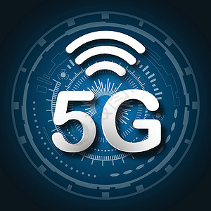 5G 蜂窝移动通信蓝色标志背景与全球网络线路链路传输 数字化转型和技术理念 大规模未来设备连接高速互联网商业部署信号数据上网手机图片