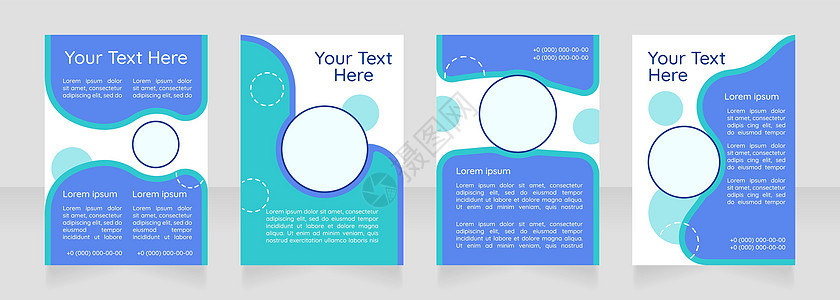 以客户为导向的促销空白小册子布局设计 垂直海报模板集 带有文本的空复制空间 预制的公司报告集合 可编辑传单纸页图片