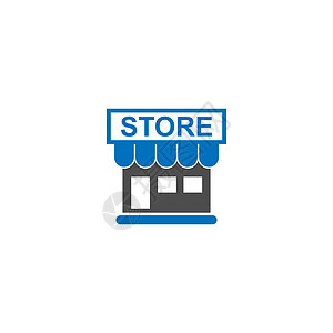 商店图标标志设计模板杂货店标识零售插图精品城市窗户市场互联网店面图片