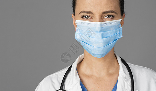 戴面罩的女医生医院 高品质照片图片