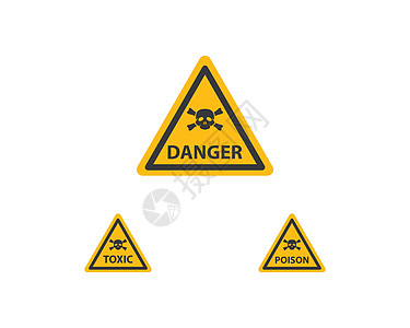 头骨危险 ico插图材料横幅颅骨警报标识毒性标签骨骼气体图片