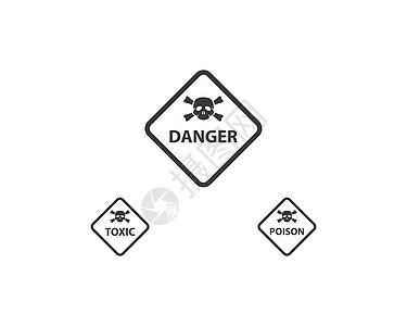 警告图标 vecto骨骼安全三角形交通食物闪电力量标签横幅毒性图片