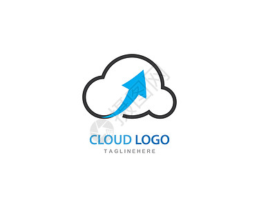 云标志 vecto插图公司互联网计算技术下载贮存创造力蓝色天空背景图片